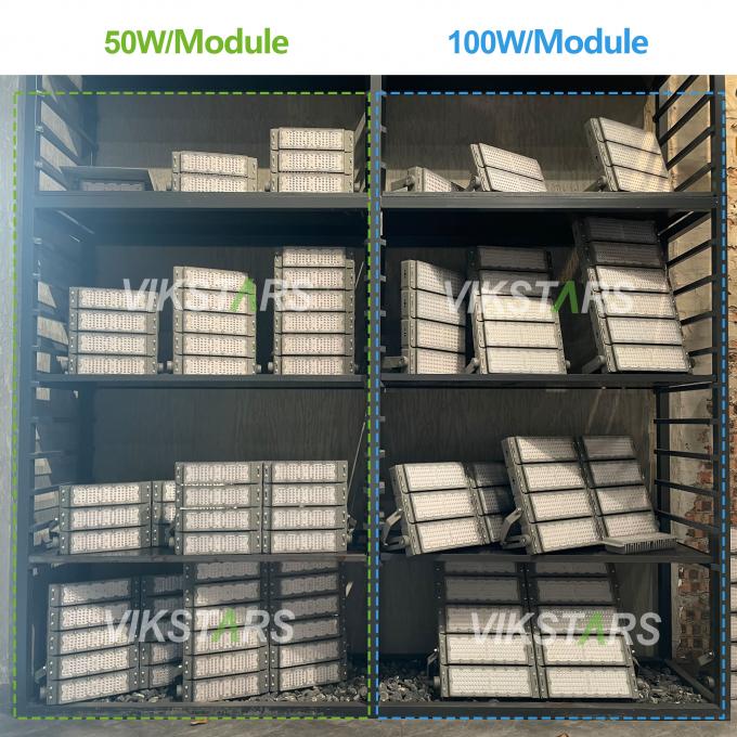 50W 100W 150W 200W 250W 300W Module High Mast Flood Lights Ánh sáng sân bóng đá ngoài trời 0