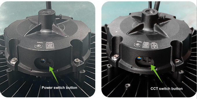 170lm / w High Lumen UFO High Bay Lights hỗ trợ 3CCT với bộ cảm biến chuyển động 1