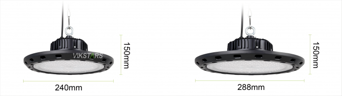 Ống tay cài đặt đèn LED UFO High Bay với Meanwell Driver tuổi thọ dài 5 năm bảo hành 6