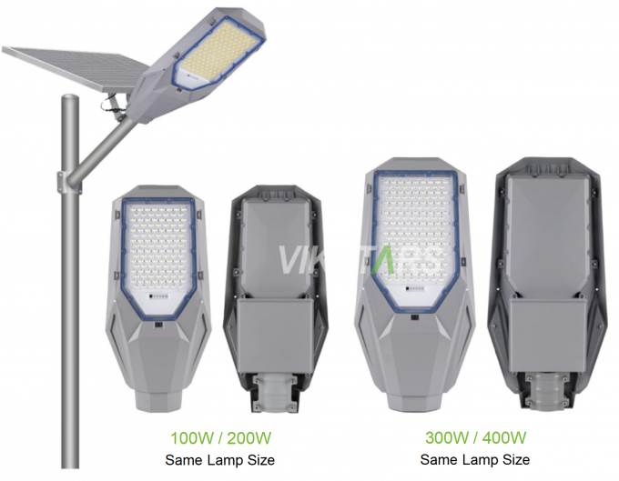 Hai trong một đèn đường năng lượng mặt trời 100w 200w 300w 400w Aluminium thiết kế cổ điển bán nóng đèn năng lượng mặt trời 0