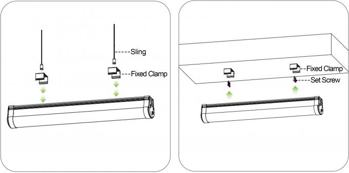 Giá rẻ hơn 36W đèn LED tuyến tính ống ba bằng chứng cho bãi đậu xe nhà để xe chống nước 1200mm 12