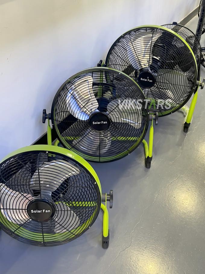 Quạt di động ngoài trời có thể sạc lại gia dụng khẩn cấp 12 inch 14 inch Quạt sàn năng lượng mặt trời Quạt năng lượng mặt trời yên tĩnh 13