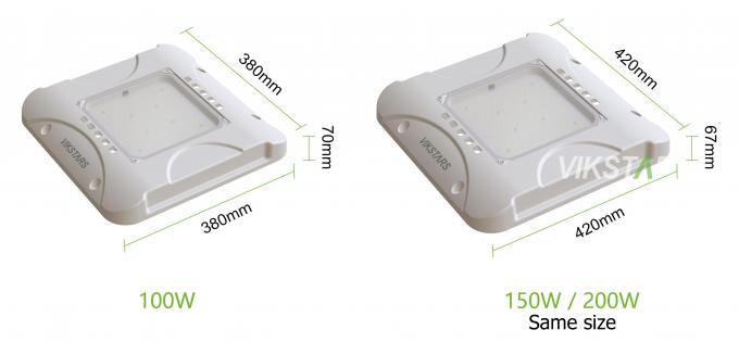Đèn LED trạm xăng chất lượng cao 135lm/w 100W 150W 200W, hỗ trợ bộ đèn SKD và đèn vòm cho trạm xăng 4