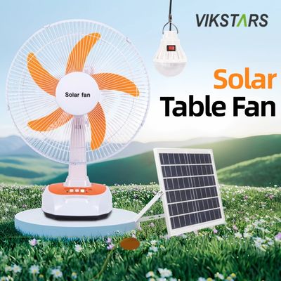 Mua Để cắm trại khẩn cấp Quạt bàn năng lượng mặt trời 16 inch Tiết kiệm năng lượng với bóng đèn sản xuất trực tuyến