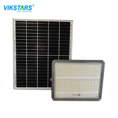Đèn LED lũ điều khiển từ xa với bảng điều khiển năng lượng mặt trời để chiếu sáng sân vườn biệt thự