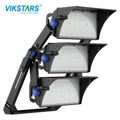 Đèn LED chiếu sáng thể thao ngoài trời màu đen 1500 watt Đèn sân vận động bóng đá có vành