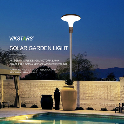 Đèn phong cảnh năng lượng mặt trời UFO tròn lớn tích hợp cho đường đi vườn