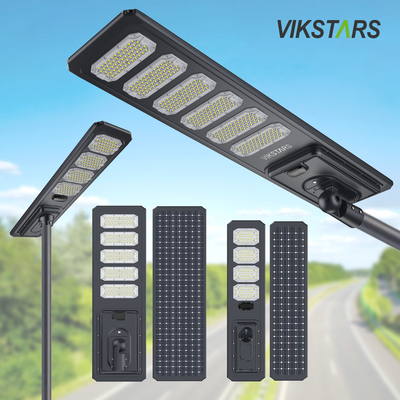 100W 200W 300W 400W 500W All In One Đèn đường mặt trời nhôm
