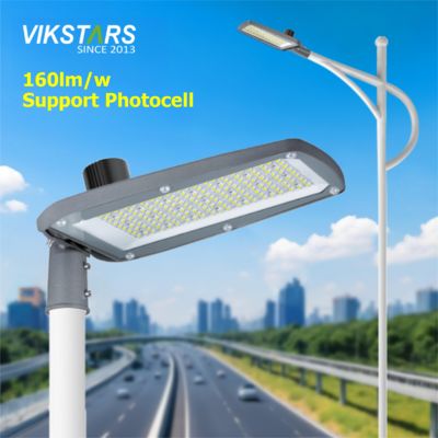160lm / w Độ sáng cao Đèn đường LED mới nhất 100w 150w 200w Với pin quang bên ngoài cho đường chính