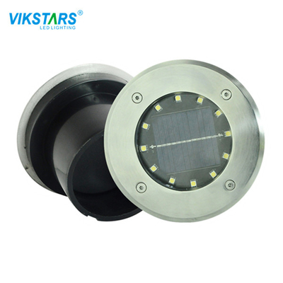 Đèn chiếu sáng mặt đất tròn 3W năng lượng mặt trời ODM Ngoài trời 160lm / W cho sân vườn